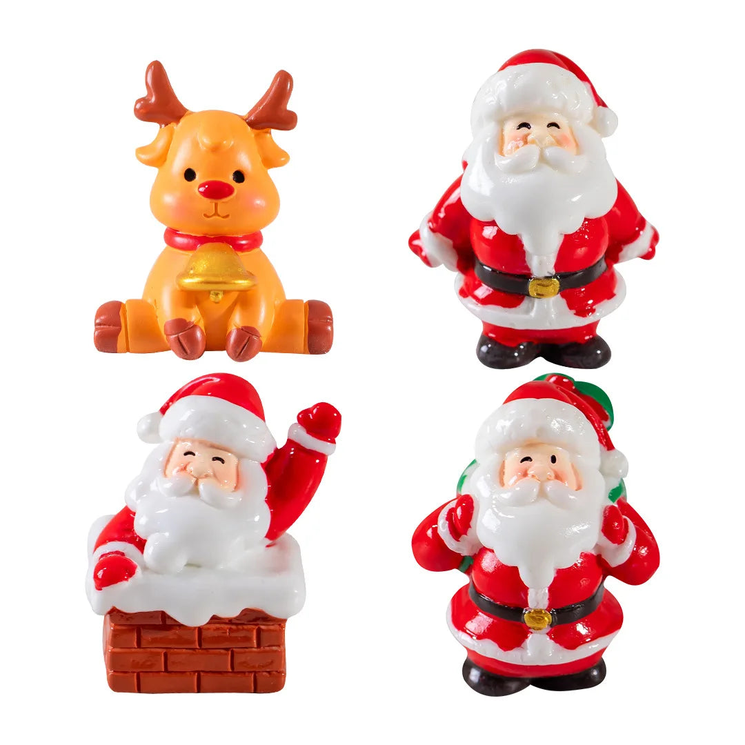 Kerstwereld Figuren – Kerstman en Elanden als Feestdecoratie