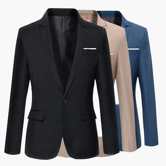Heren Klassieke Blazer Enkelknopen Elegante Stijl voor Feesten en Werk