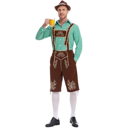 AlpenFeest Heren Oktoberfest Kostuumset met Shirt en Hoed