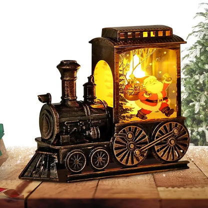 Kersttreinbol – Kerstdecoratie met LED-verlichting en Kerstman