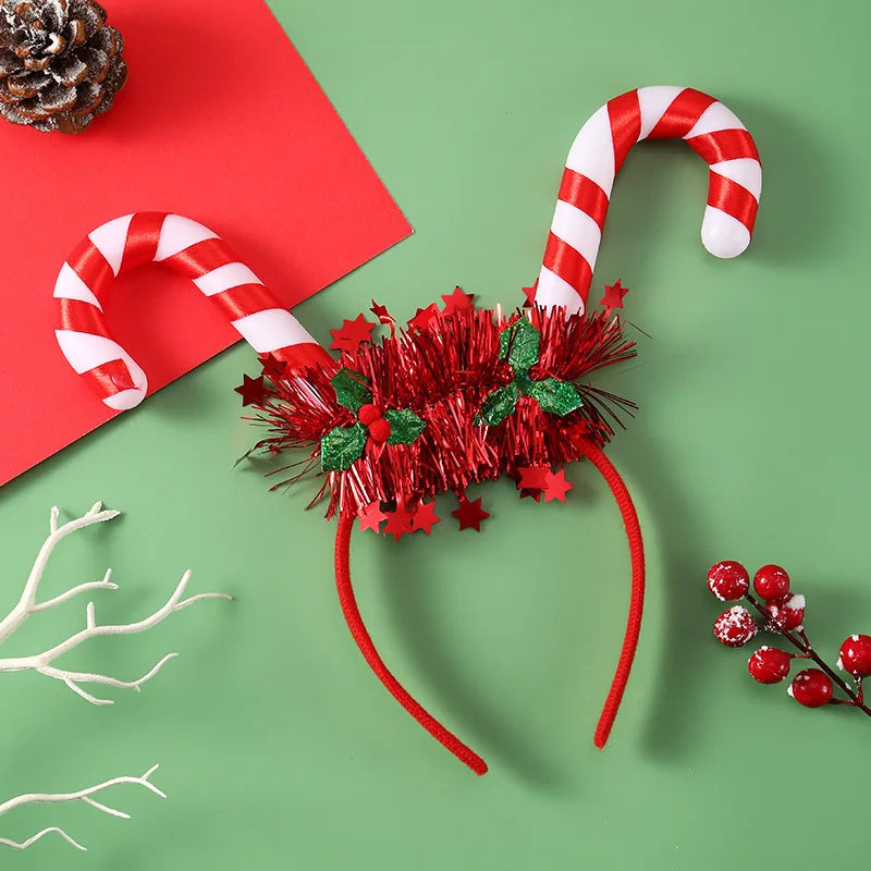 Kersthoofdband – LED Feestaccessoire met Sneeuwvlok en Kerstboom