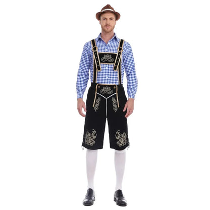 AlpenFeest Heren Oktoberfest Kostuumset met Shirt en Hoed