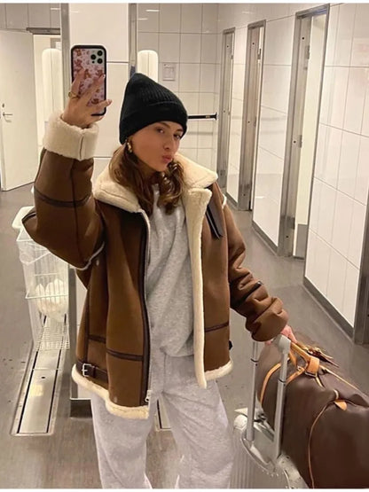 Veerle Dames Korte Winterjas – Elegante Jas voor Herfst en Winter