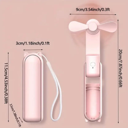 KoelZak Mini Handventilator Oplaadbaar met Powerbank en Polsband