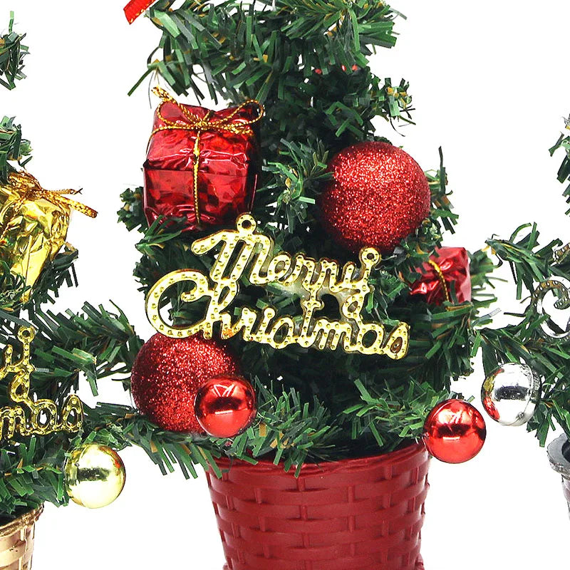 Mini Kerstboom – 21 cm Kerstdecoratie voor Bureau en Tafel