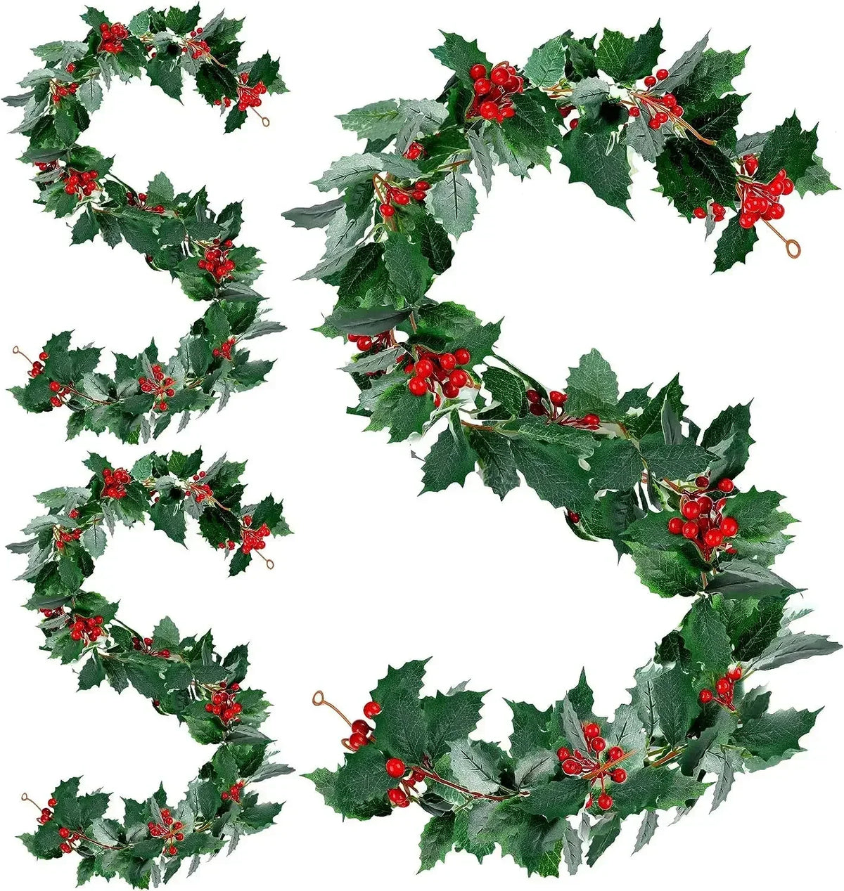 Kerstslinger – 2 Meter Feestelijke Decoratie met Bessen en Bladeren