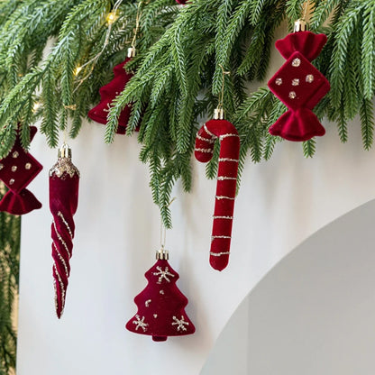 Kersthangers Feestkrans Set van 2 met Decoratieve Kerstfiguren