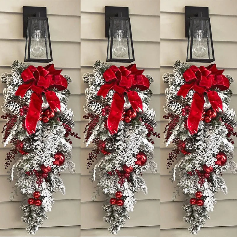 Winterweelde Kerstkrans en Slinger – Gevlokte PVC Kerstdecoratie