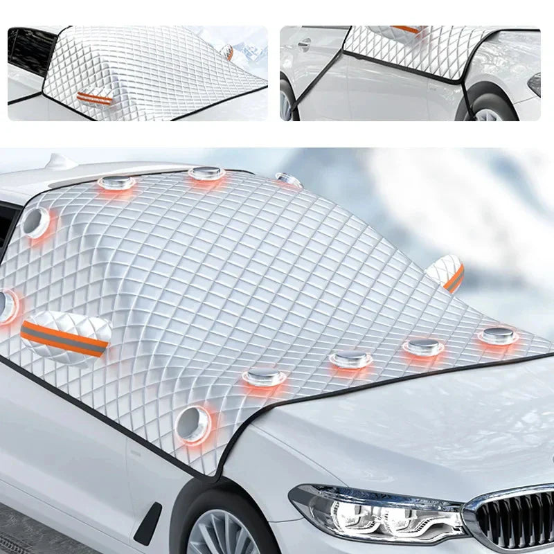 ThermoShield Auto Voorruit Hoes – Magnetische All Season Bescherming