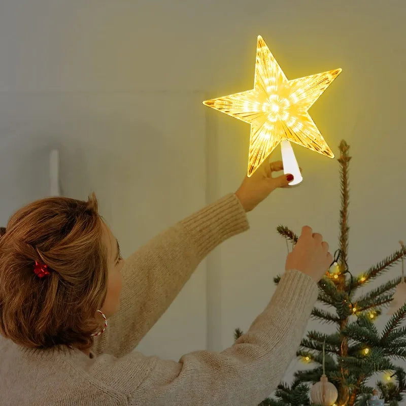 Sterrenstraling – LED Kerstster voor de Boomtop van 17 x 18 cm