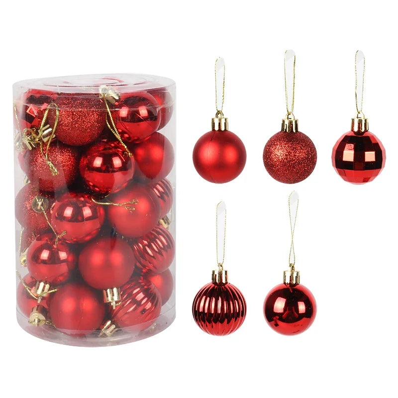 Kerstglans Noëlle – Set van 34 Kerstballen van 4 cm voor de Kerstboom