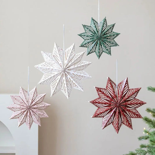 Winterster 3D Sneeuwvlok Lampenkap voor Kerstdecoratie 30 cm