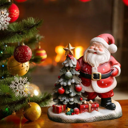 Noëlvaro – Kerstman Beeldje van Hars voor Kerstdecoratie 10 cm