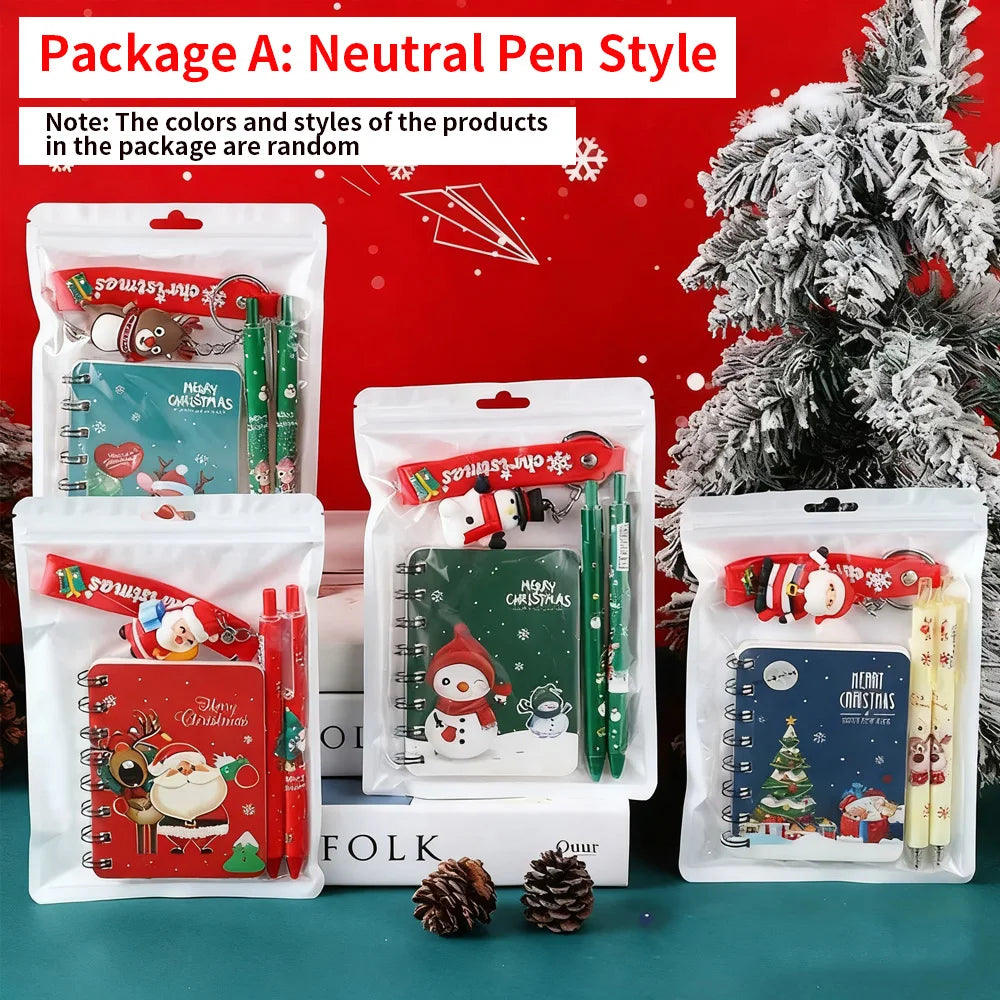 Kerstkriebels – Kerst Schrijfset met Notitieboek, Gelpen en Sleutelhanger