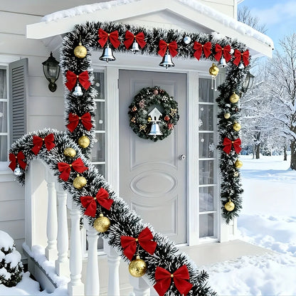 Kerstslinger – Decoratieve Slinger met Strik voor Boom en Feestdecoratie