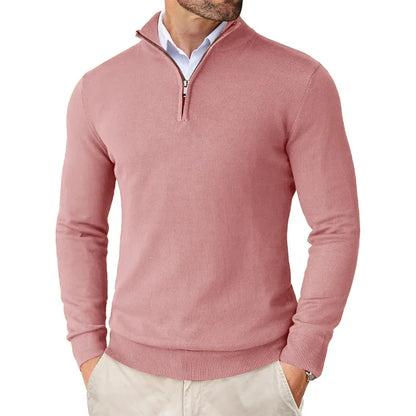 Arveno Herentrui met Halve Rits Comfortabele Gebreide Trui