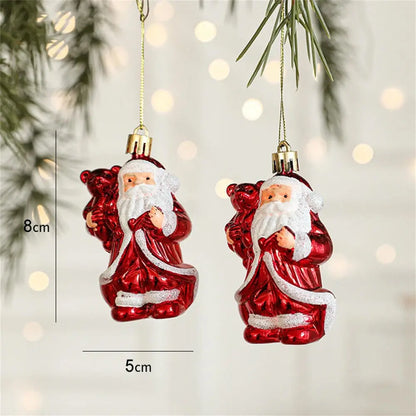 Kersthangers Feestkrans Set van 2 met Decoratieve Kerstfiguren