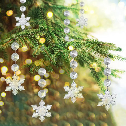 Winterkristal – Set Heldere Sneeuwvlok Kersthangers voor Kerstboom