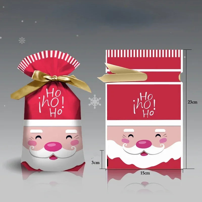 Kerstkabouter – Set van 5 Kerstcadeautasjes voor Snoep en Kleine Cadeaus