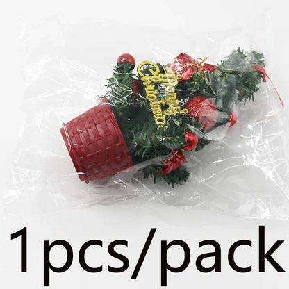 Mini Kerstboom – 21 cm Kerstdecoratie voor Bureau en Tafel