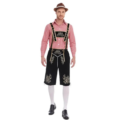 AlpenFeest Heren Oktoberfest Kostuumset met Shirt en Hoed