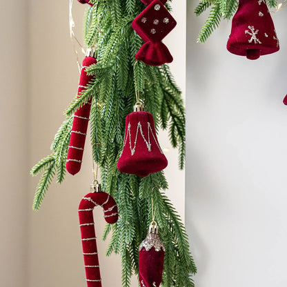 Kersthangers Feestkrans Set van 2 met Decoratieve Kerstfiguren