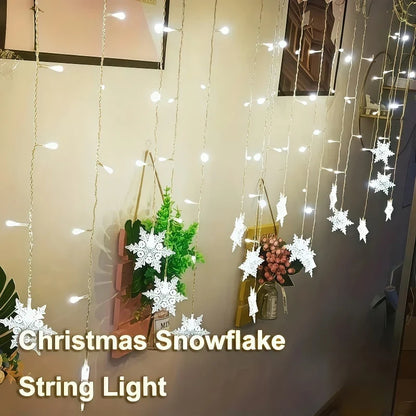 Sneeuwlicht – LED Sneeuwvlok Lichtslinger op Zonne-energie