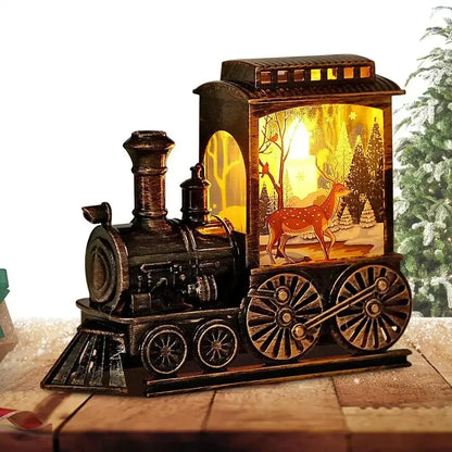 Kersttreinbol – Kerstdecoratie met LED-verlichting en Kerstman