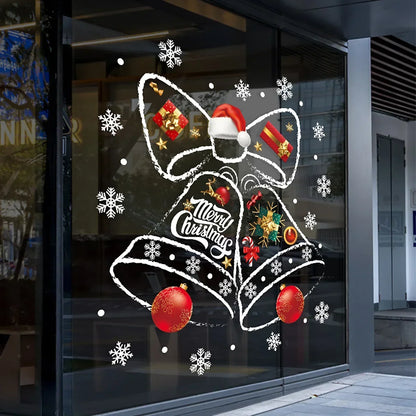 Kerstraamstickers Klokkenfeest met decoratief belontwerp