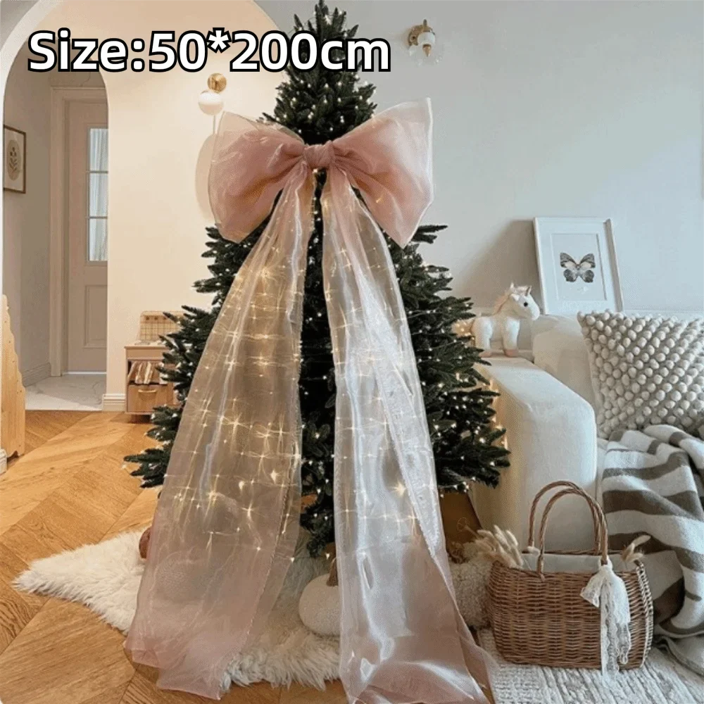 Parelschitter – Grote Parelmoer Kerststrik voor Kerstboom en Feestdecoratie
