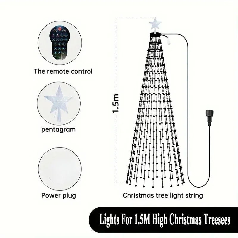 Kerstboomfonkel – Slimme RGB LED Kerstboomverlichting met Afstandsbediening