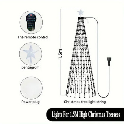 Kerstboomfonkel – Slimme RGB LED Kerstboomverlichting met Afstandsbediening