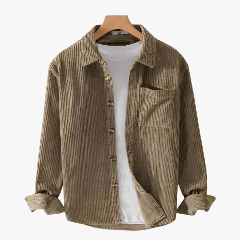 Michael – Heren Corduroy Overhemd met Knopen