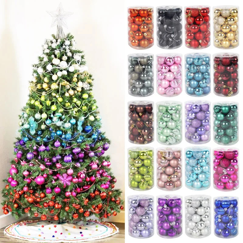 Kerstglans Noëlle – Set van 34 Kerstballen van 4 cm voor de Kerstboom