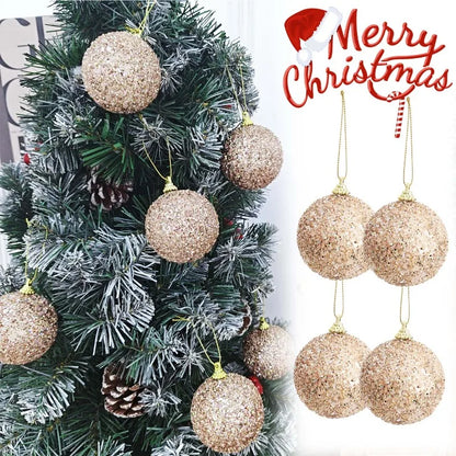 Glitter Kerstballen Set – Kerstboomversiering van 6 cm