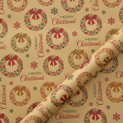 Kerst Inpakpapier – Feestelijk Cadeaupapier met Kerstmotieven 50x70 cm