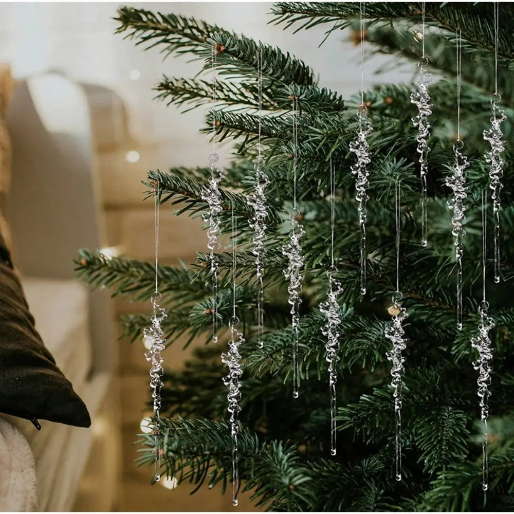 Sterrenhelder – Set van 12 Transparante Hangende Kerststerren