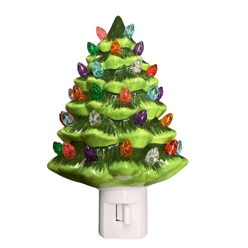 Keramische kerstboom nachtlamp - Feestelijke decoratie voor je huis