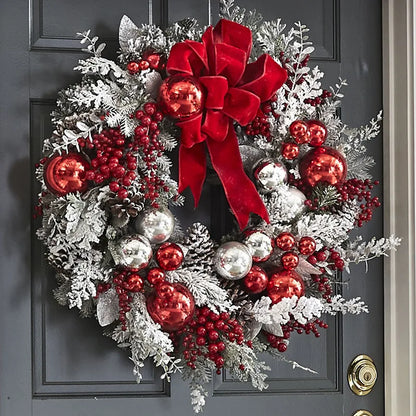 Winterweelde Kerstkrans en Slinger – Gevlokte PVC Kerstdecoratie