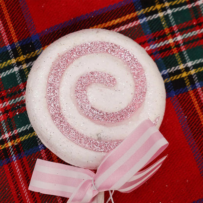 Snoepelora – Glitter Kerstzuurstokken 24 cm in Rood en Roze