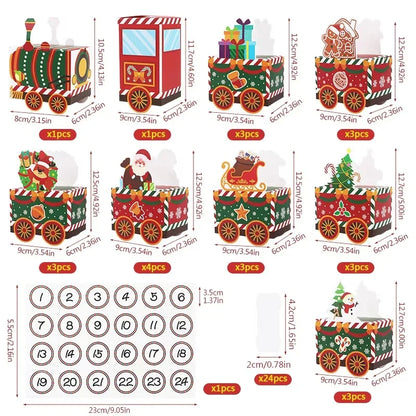 Adventella – Set van 24 Adventskalenderdoosjes voor Kerstmis