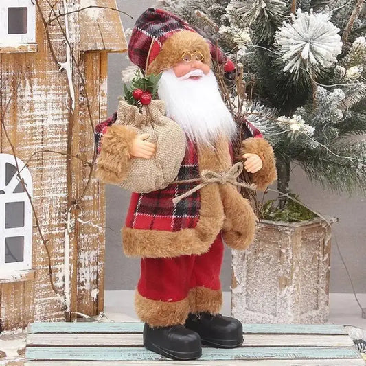 Kerstmanpop Feestdecoratie – 30 cm Kerstfiguur voor Binnen