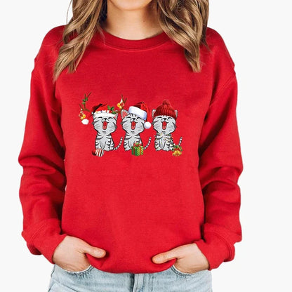 Damestrui met Kerstkatt en Lichtjes – Leuke en Gezellige Kerstrui voor de Winter en Feesten