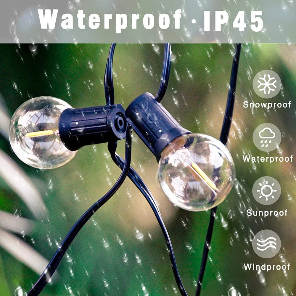Dimbare LED Lichtslinger voor Tuin en Terras – 9, 14 of 26 Meter
