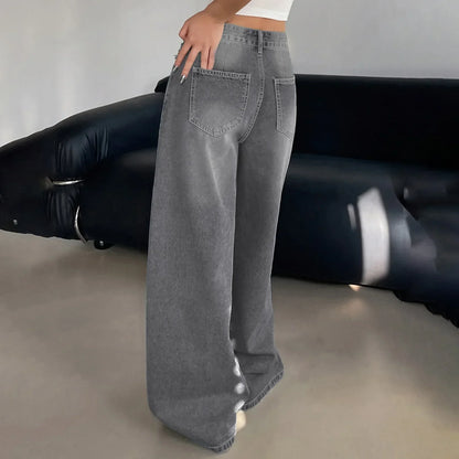 Luna Dames Baggy Wide Leg Jeans – Hoge Taille & Extra Wijde Pijpen
