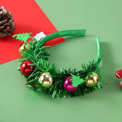 Kersthoofdband – LED Feestaccessoire met Sneeuwvlok en Kerstboom