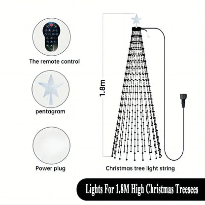 Kerstboomfonkel – Slimme RGB LED Kerstboomverlichting met Afstandsbediening