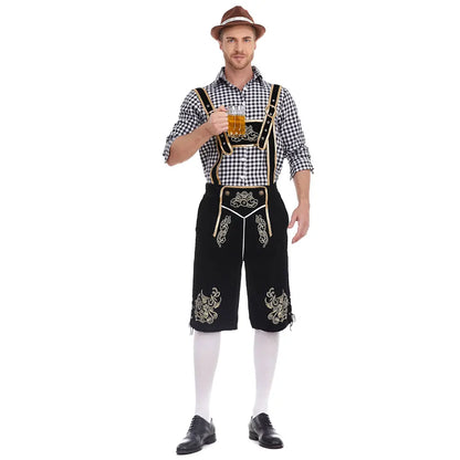 AlpenFeest Heren Oktoberfest Kostuumset met Shirt en Hoed