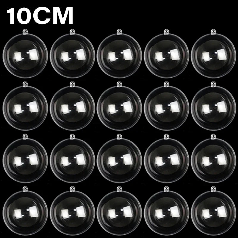 Transparante Kerstballen om te Vullen, 5 tot 10 cm, Diverse Sets