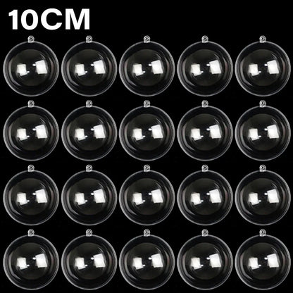 Transparante Kerstballen om te Vullen, 5 tot 10 cm, Diverse Sets
